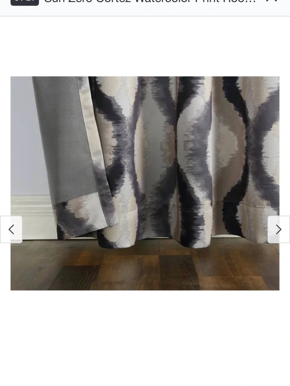Set of 3 SUNZERO indoor lined wide curtain panels - 54x84